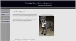 Desktop Screenshot of canecorsopuppies.jeremyinc.com